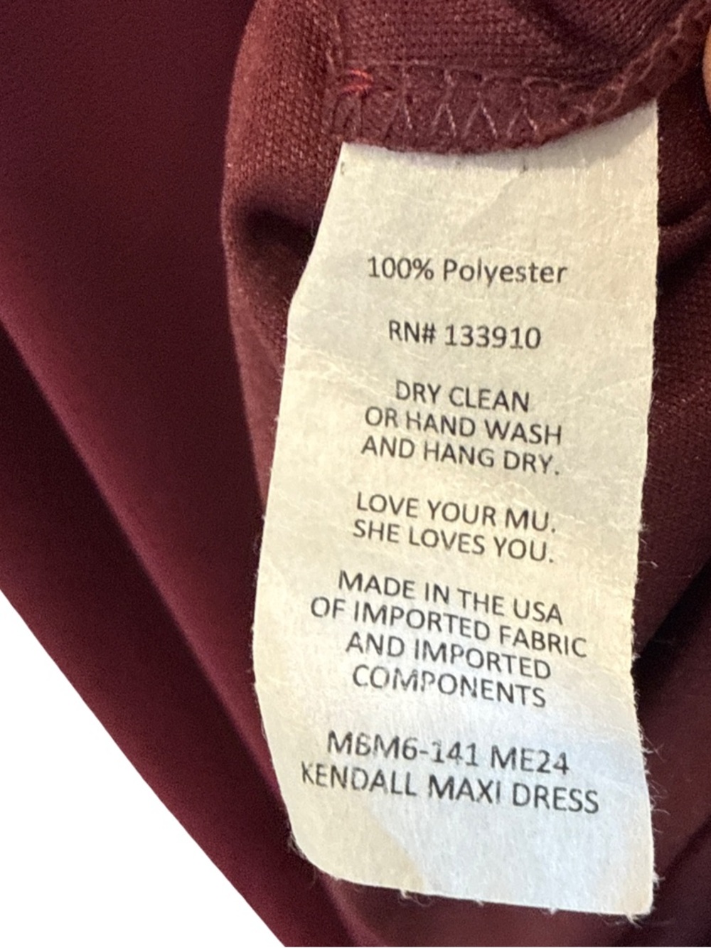 Show Me Your Mumu Kendall Maxi Dress XXS Merlot Whimsical Boho - Picture 7 of 10